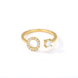 Crystal Alphabet Ring